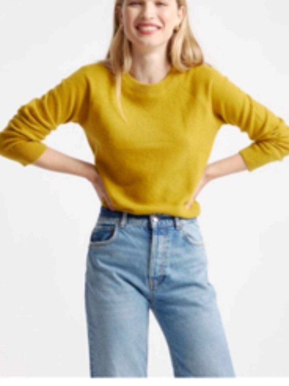Quince Mongolian Cashmere Crewneck Sweater In Spicy Mustard
